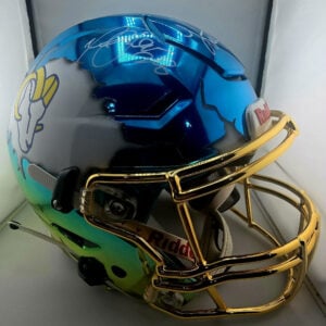 Dual Marshal Faulk & Kurt Warner Painted Speedflex